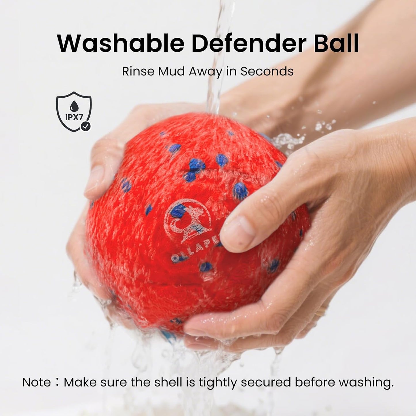 Smart Interactive Dog Ball - Auto Bouncing & Rolling, Chew-Resistant E-TPU Material, 3 Interactive Modes, IPX7 Waterproof, Smart Chase Pet Toy Ball for Medium and Large Dogs (Red)