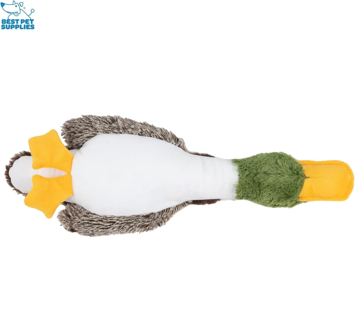 Interactive Squeaky Dog Chew Toy, Ideal Dog Toys for Chewers, Small, Medium & Large Dogs, and Fetch Lovers - Mallard Duck (Brown), Small