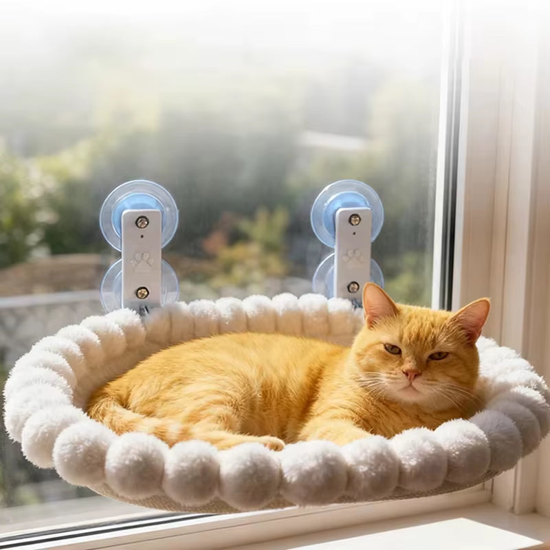 Elevate Your Cat's Comfort with Our Cat Window Hammock – Sturdy Suction Cups for Safe Sunbathing!
