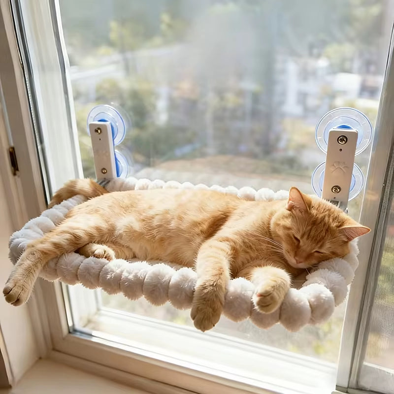 Elevate Your Cat's Comfort with Our Cat Window Hammock – Sturdy Suction Cups for Safe Sunbathing!